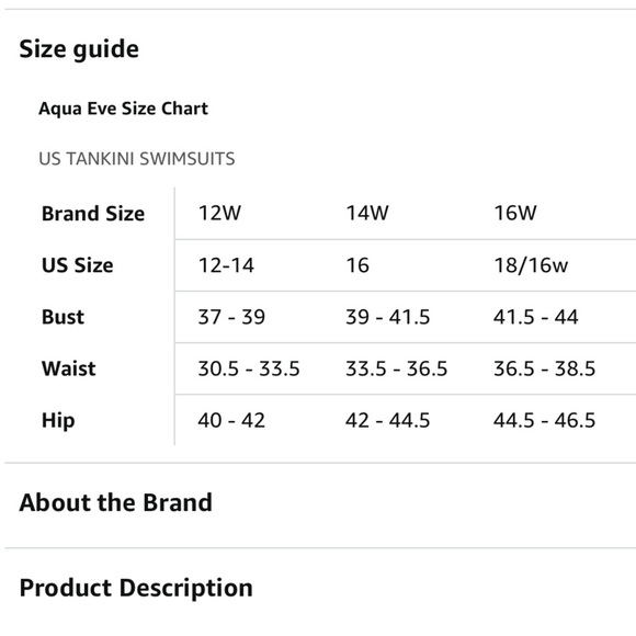 One Piece Bathing Suit for Women Swimsuits Tummy Control Retro NWT Plus Size 16W - Picture 3 of 3